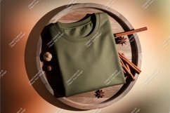 Olive green shirt mockup Product Image 1