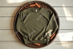 Olive green sweatshirt mockup Product Image 1