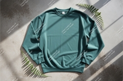 Green sweatshirt with fern mockup Product Image 1