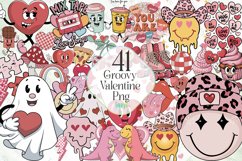 Groovy Valentine Png Sublimation Product Image 1