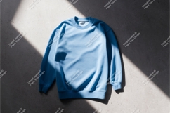Blue sweatshirt with shadow mockup Product Image 1