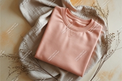 Folded peach shirt mockup Product Image 1