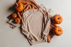 Sweatshirt with pumpkins mockup Product Image 1
