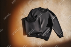 Two black sweatshirts apparel mockup Product Image 1
