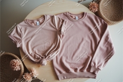 Pink sweatshirt and tshirt mockup Product Image 1