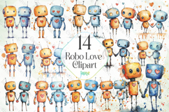 Robo Love Clipart Sublimation Product Image 1