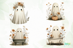Vintage Fall Ghost Sublimation Product Image 1