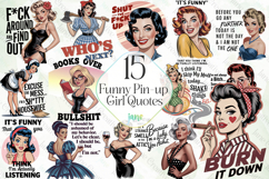 Funny Pin-up Girl Quotes Sublimation Product Image 1
