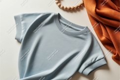 Blue short sleeve sweatshirt mockup Product Image 1