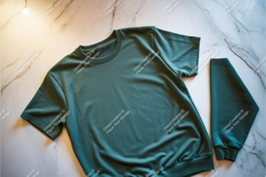 Green short sleeve sweatshirt mockup Product Image 1