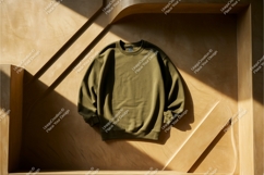 Green long sleeve shirt mockup Product Image 1