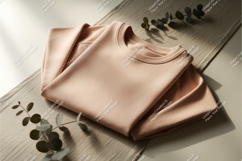 Pink sweatshirt with eucalyptus mockup Product Image 1