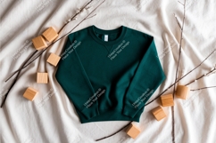 Green sweatshirt with wood blocks mockup Product Image 1