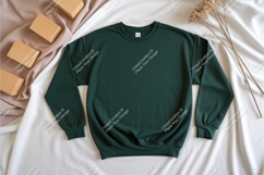 Green shirt on textile mockup Product Image 1