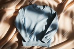 Blue shirt on fabric mockup Product Image 1