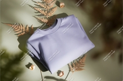 Blue sweatshirt with fern leaves mockup Product Image 1