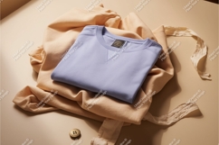 Folded blue sweatshirt mockup Product Image 1