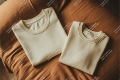 Two beige sweatshirts mockup Product Image 1