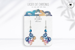 Elegant Tulip Earrings Laser Cut | Floral Jewelry Product Image 1