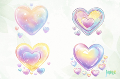 Cute Pastel Heart Clipart Product Image 1