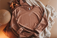Brown long sleeve shirt mockup Product Image 1