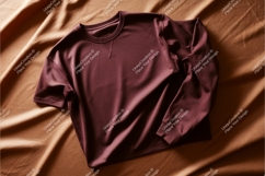 Maroon short sleeve shirt mockup Product Image 1
