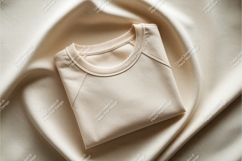 Folded beige shirt mockup Product Image 1