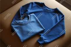 Two blue shirts mockup Product Image 1