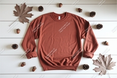 Brown sweatshirt with fall leaves mockup Product Image 1