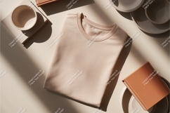 Beige shirt with props mockup Product Image 1