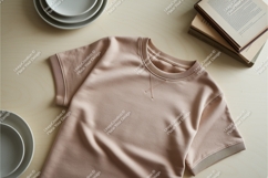 Beige shirt with plates mockup Product Image 1