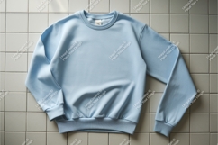 Light blue sweatshirt apparel mockup Product Image 1