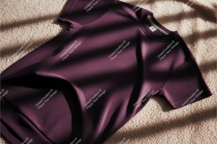 Purple tshirt on textile mockup Product Image 1