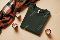 Green sweatshirt with candles mockup Product Image 1