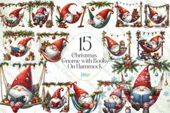 Gnome with Books On Hammock Sublimation Product Image 1