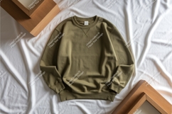 Green sweatshirt apparel mockup Product Image 1