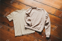 Beige sweatshirt apparel mockup Product Image 1