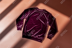 Maroon velvet sweatshirt mockup Product Image 1