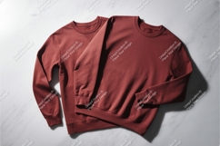 Two maroon sweatshirts mockup Product Image 1