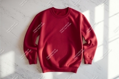 Red sweatshirt apparel mockup Product Image 1