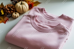 Two pink sweatshirts mockup Product Image 1