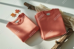 Two pink sweatshirts with branches mockup Product Image 1