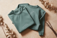Two green sweatshirts mockup Product Image 1