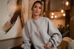 Woman in a sweatshirt mockup Product Image 1