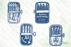 Retro Sardines SVG PNG Sublimation Product Image 1