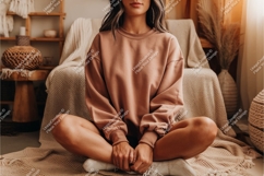 Woman sitting crosslegged mockup Product Image 1