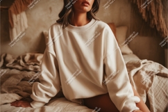 Woman in a sweatshirt mockup Product Image 1