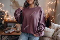 Woman in a sweatshirt mockup Product Image 1