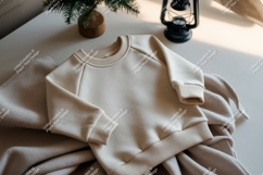 Beige sweatshirt mockup Product Image 1
