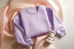 Purple sweatshirt with snowman mockup Product Image 1